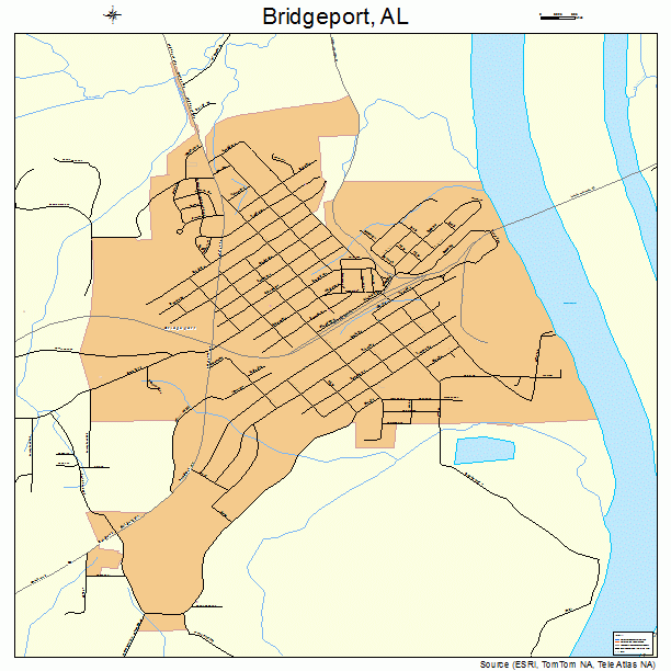 Bridgeport, AL street map