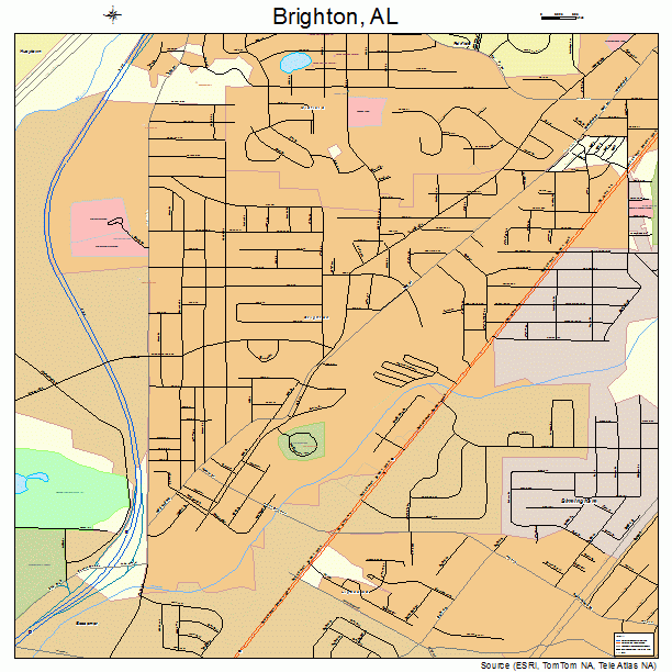 Brighton, AL street map