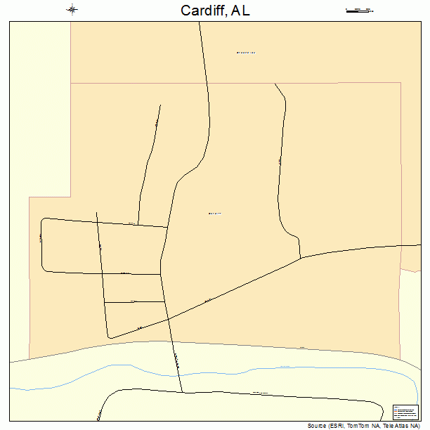 Cardiff, AL street map