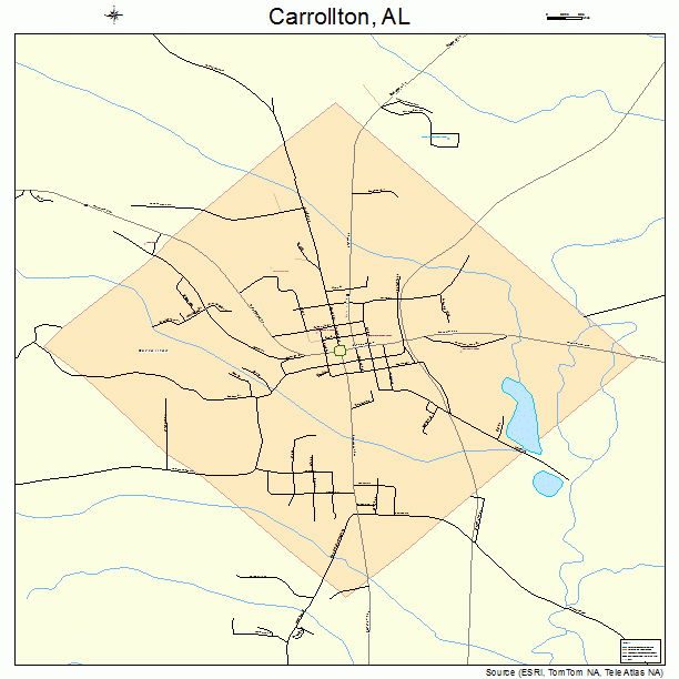 Carrollton, AL street map