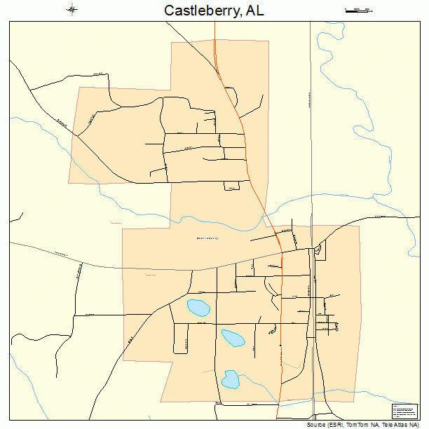 Castleberry, AL street map
