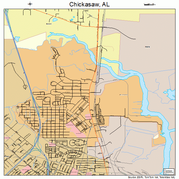 Chickasaw, AL street map