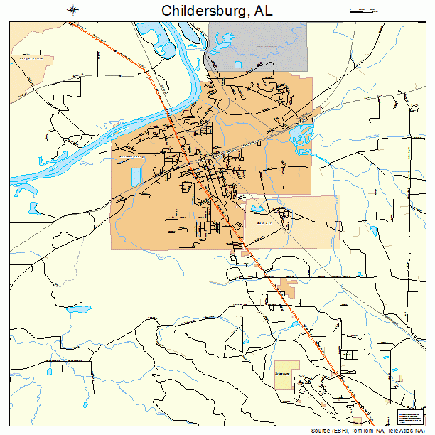 Childersburg, AL street map