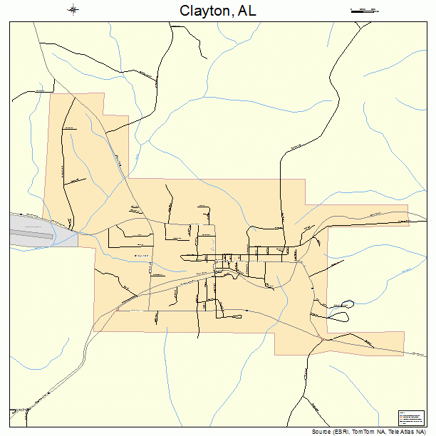 Clayton, AL street map