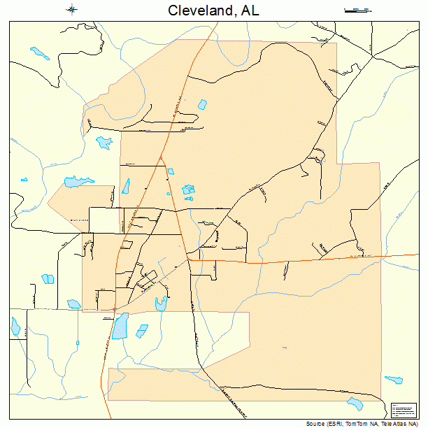 Cleveland, AL street map