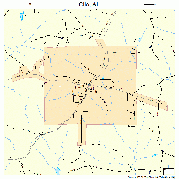 Clio, AL street map