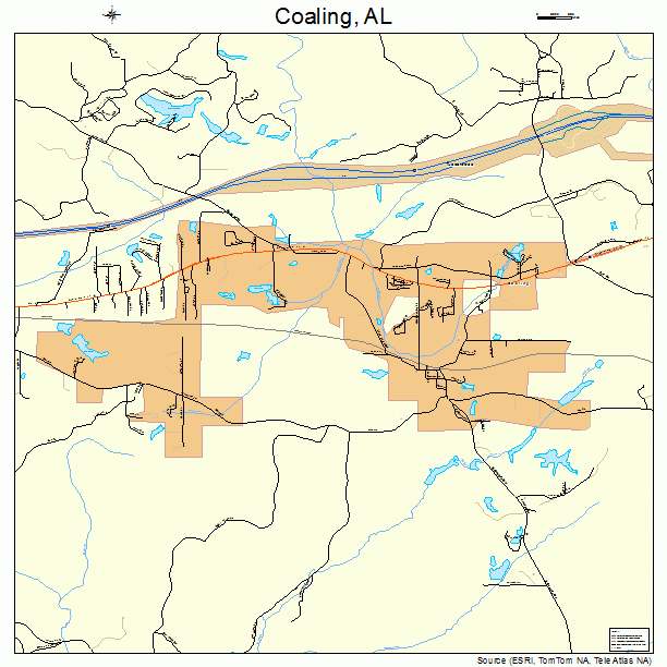 Coaling, AL street map