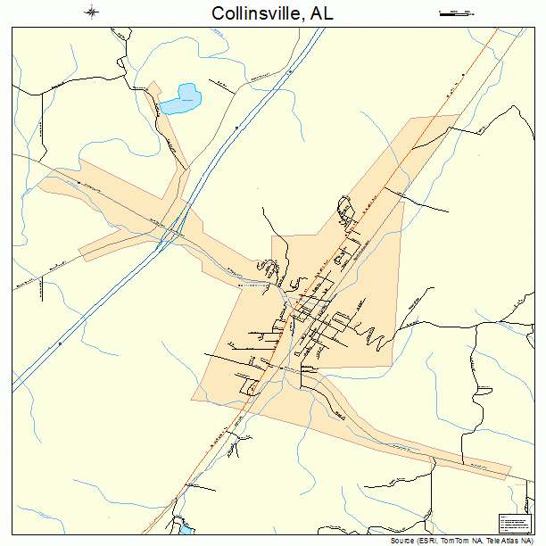 Collinsville, AL street map