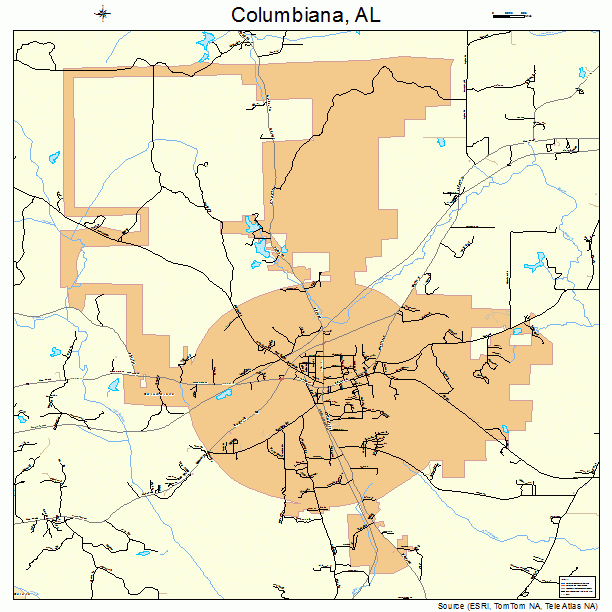 Columbiana, AL street map