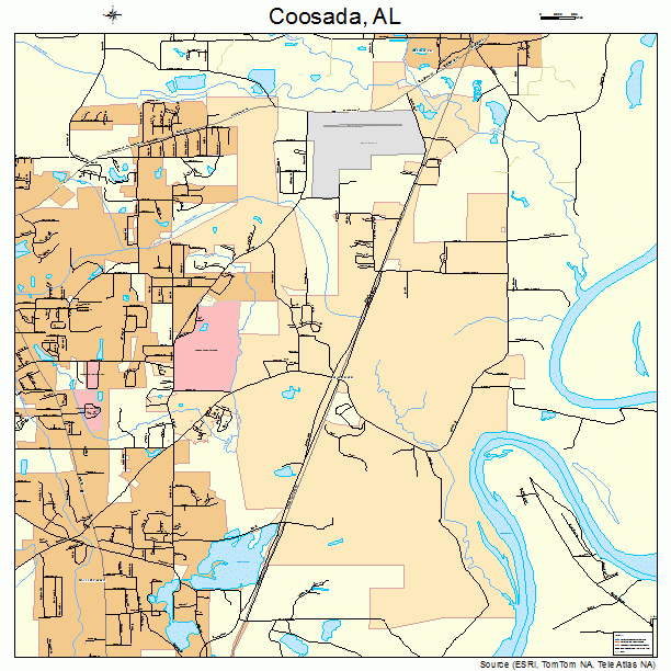 Coosada, AL street map