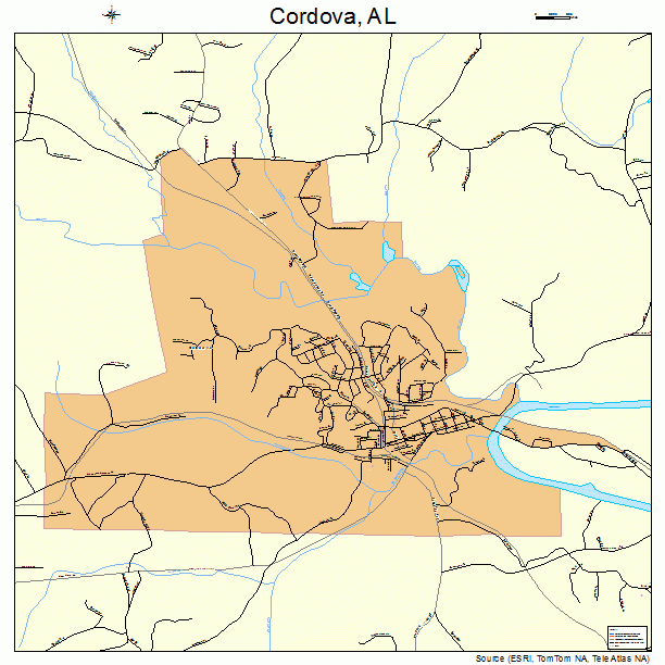 Cordova, AL street map
