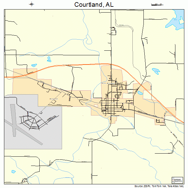 Courtland, AL street map