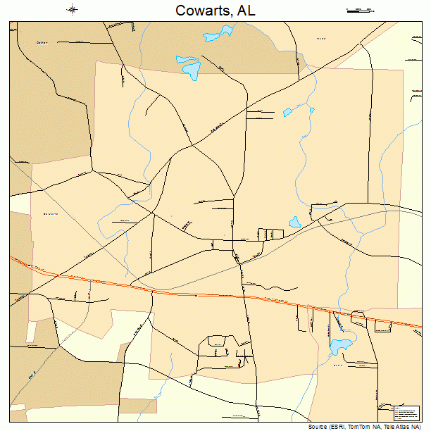 Cowarts, AL street map