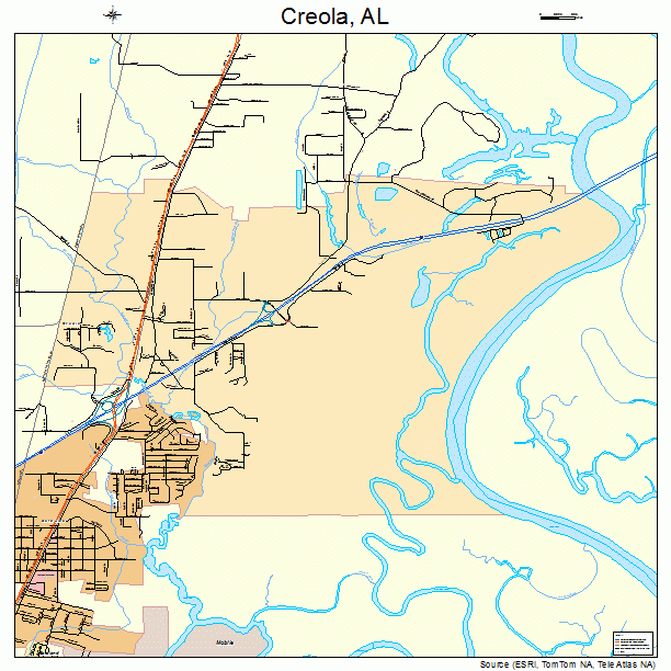Creola, AL street map