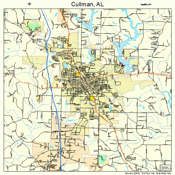 Cullman, AL street map