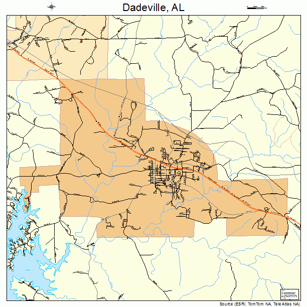 Dadeville, AL street map