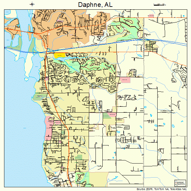 Daphne, AL street map