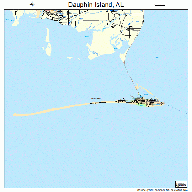 Dauphin Island, AL street map