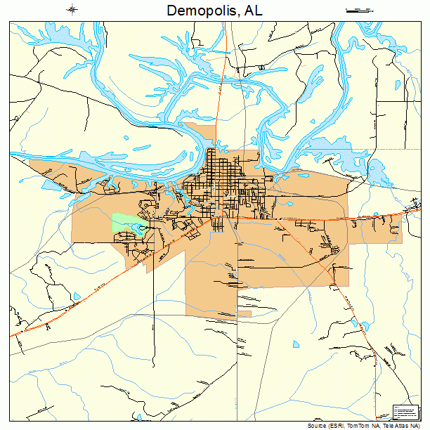 Demopolis, AL street map