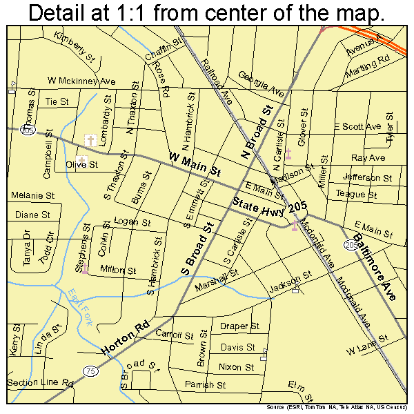 Albertville, Alabama road map detail