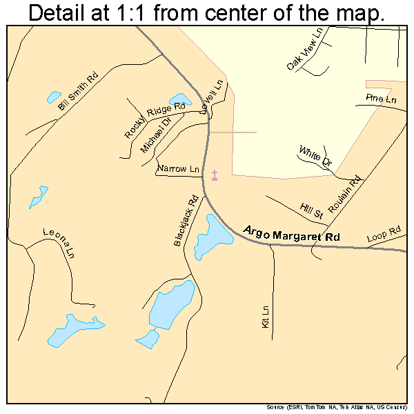 Argo, Alabama road map detail