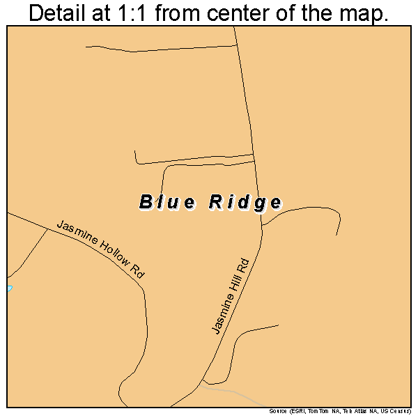 Blue Ridge, Alabama road map detail