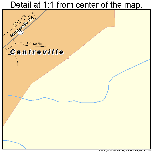 Centreville, Alabama road map detail