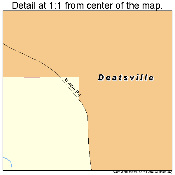 Deatsville, Alabama road map detail