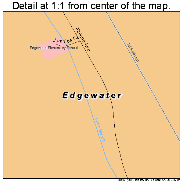 Edgewater, Alabama road map detail