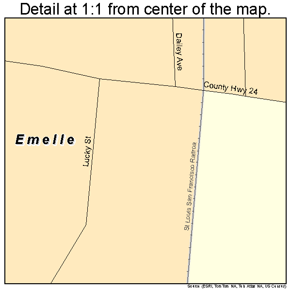 Emelle, Alabama road map detail
