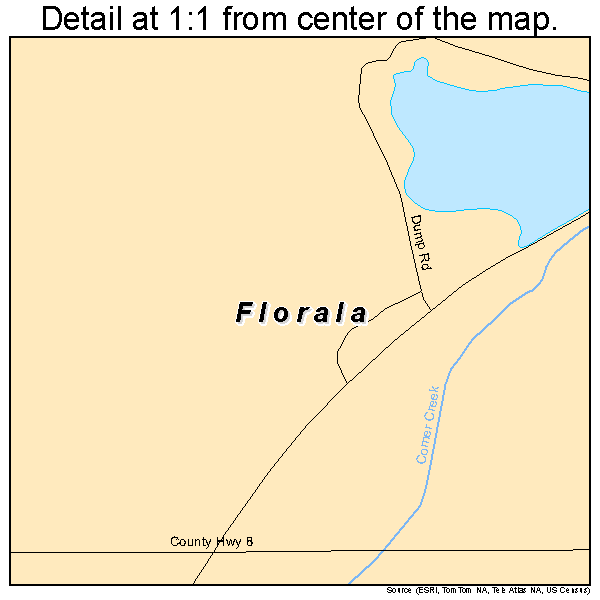 Florala, Alabama road map detail
