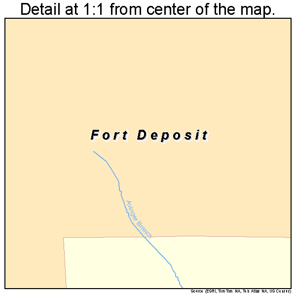 Fort Deposit, Alabama road map detail