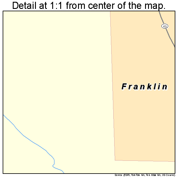 Franklin, Alabama road map detail