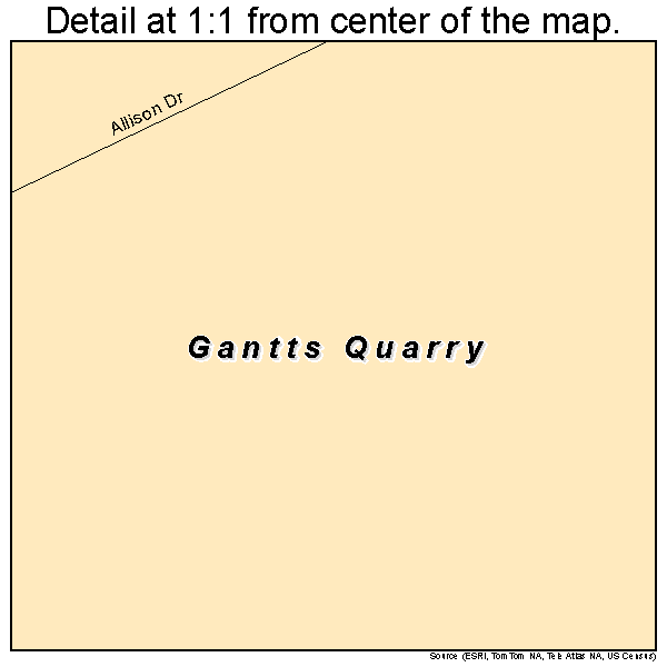 Gantts Quarry, Alabama road map detail