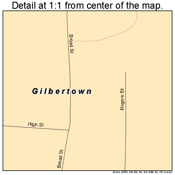 Gilbertown, Alabama road map detail