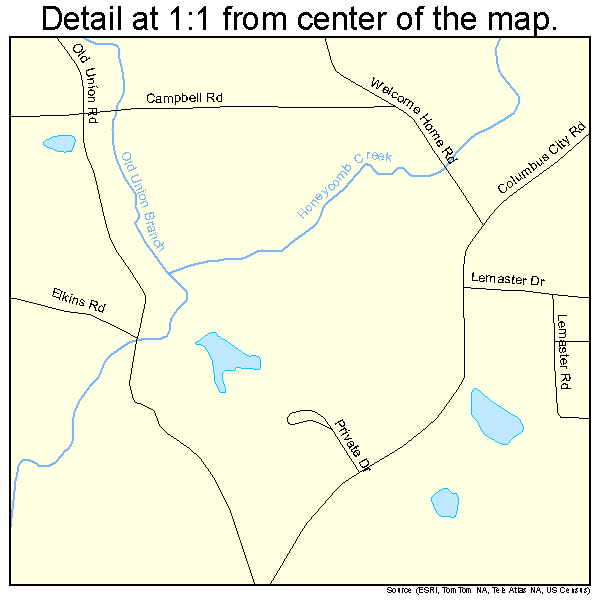 Grant, Alabama road map detail