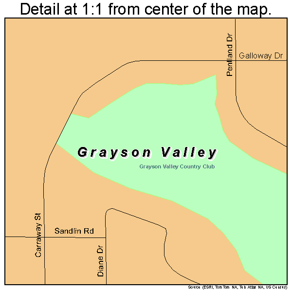 Grayson Valley, Alabama road map detail