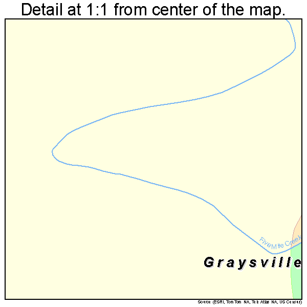 Graysville, Alabama road map detail