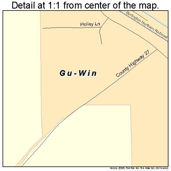 Gu-Win, Alabama road map detail