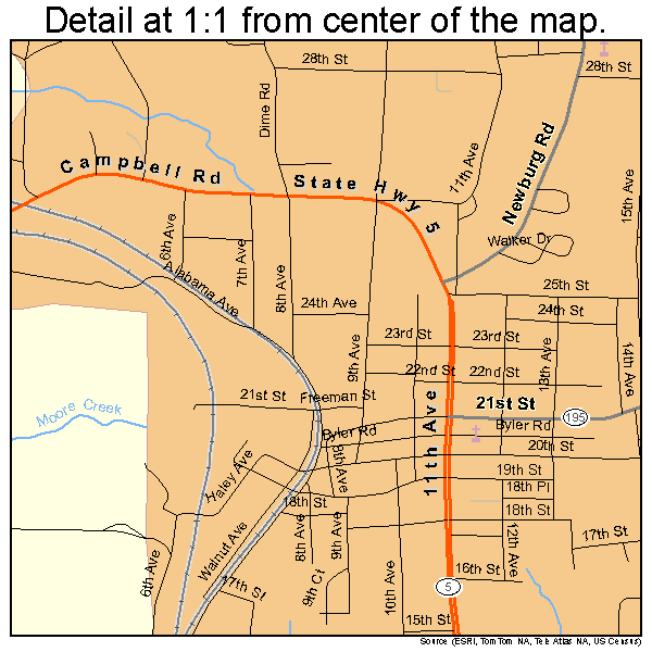 Haleyville, Alabama road map detail