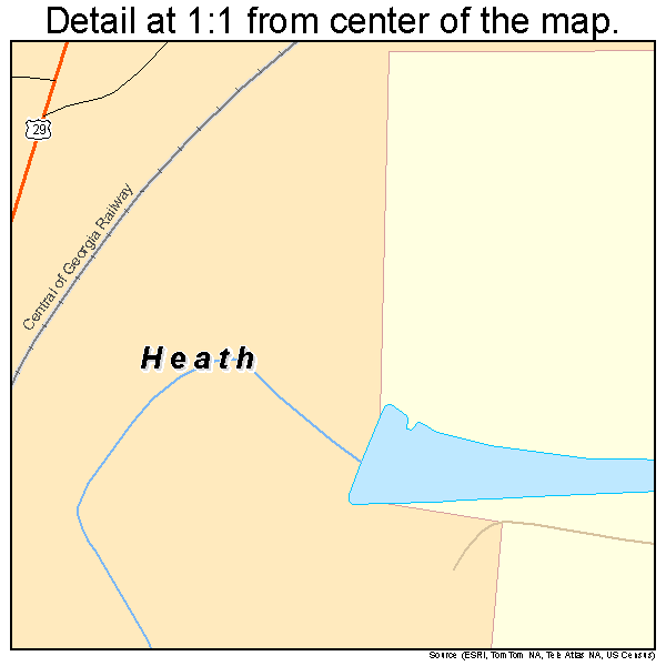 Heath, Alabama road map detail