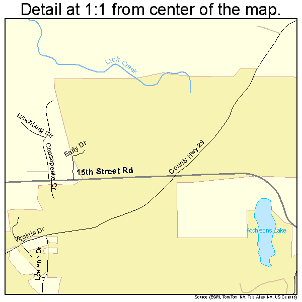 Hueytown, Alabama road map detail
