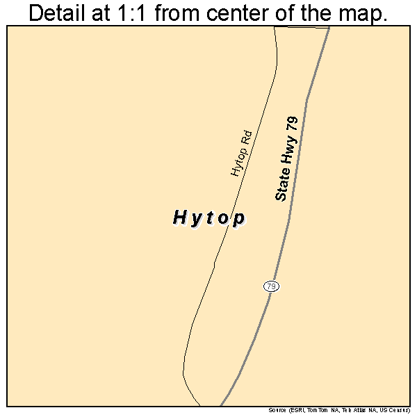 Hytop, Alabama road map detail