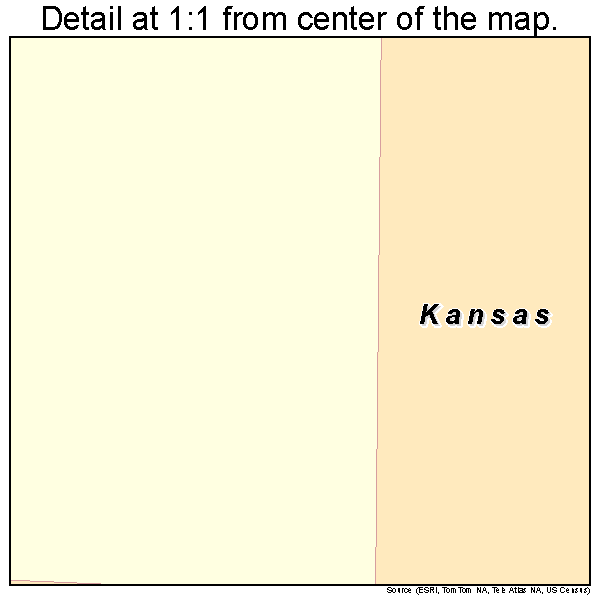 Kansas, Alabama road map detail