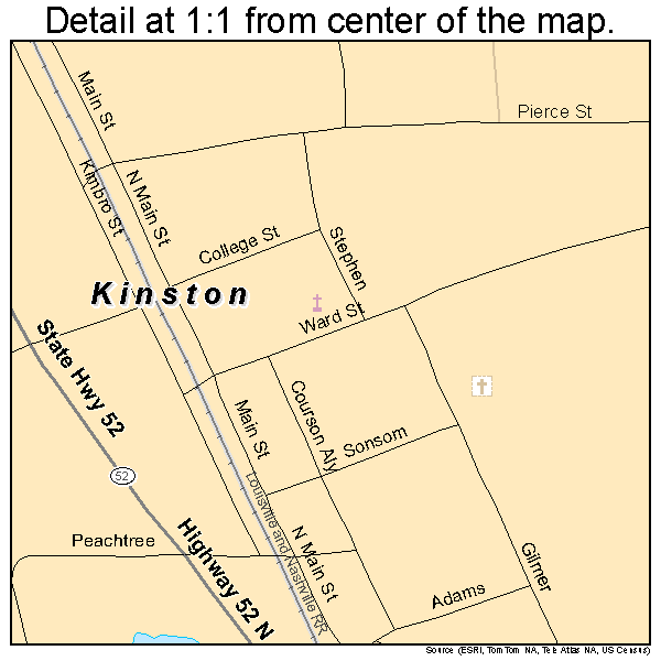 Kinston, Alabama road map detail