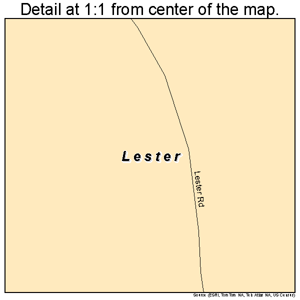 Lester, Alabama road map detail