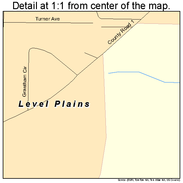 Level Plains, Alabama road map detail