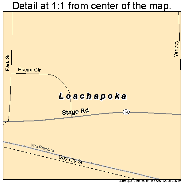 Loachapoka, Alabama road map detail