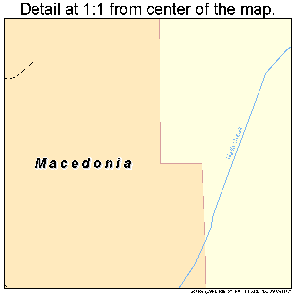 Macedonia, Alabama road map detail