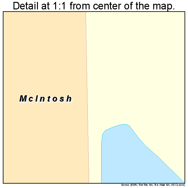 McIntosh, Alabama road map detail